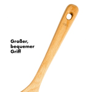 Spatula din lemn OXO Good Grips din Buchenholz, ergonomica, pentru antiaderent - Img 6