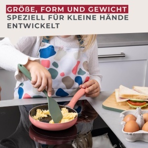 Spatula Mini Fackelmann din Silicon si Inox, Hitzebestandig 230C, Verde - Img 3