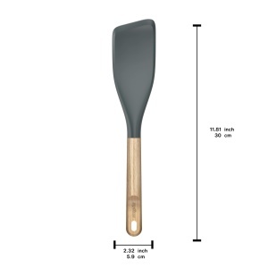 Spatula Zyliss Easy Lift cu maner din lemn de stejar, silicon flexibil, 30 cm - Img 9