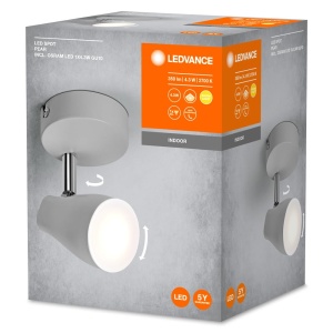 Spot LED LEDVANCE PEAR, 4.3W, 210lm, gri, cu lampa GU10 inclusa - Img 3