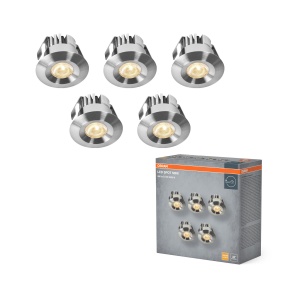Spot LED Mini Osram 5x6W Satin-Nickel IP44, Design Compact