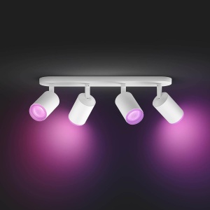 Spot LED Philips Hue Fugato, 4 x 350lm, dimabil, 16 milioane culori, alb - Img 2