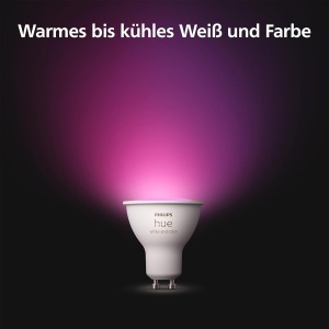Spot LED Philips Hue GU10, 400 lm, lumina alba si colorata, dimmabila - Img 2