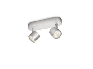 Spot LED Philips myLiving 2x4W lumina calda aluminiu
