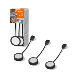 Spot LEDVANCE pentru iluminat sub dulap, 3x3W, 3000K, negru