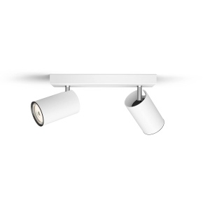 Spoturi de tavan Philips myLiving Kosipo, 2 x 5,5 W, flexibile, alb