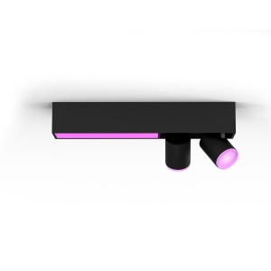 Spoturi LED inteligente Philips Hue Centris, 2 becuri, 16 milioane culori, negru