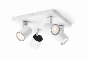 Spoturi LED Philips myLiving Runner 4, 12 W, alb, dimabile, cu 4 capete rotative