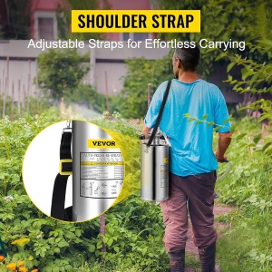 Spray cu presiune VEVOR 8L din otel inoxidabil, ergonomic, pentru gradinarit si curatenie - Img 5