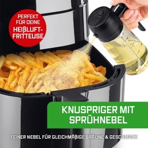 Spray de ulei GOURMETmaxx 2-in-1 din sticla, 470 ml, set de 2, reutilizabil - Img 4
