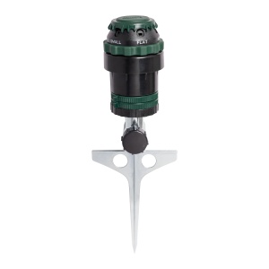 Sprinkler cu getrie Orbit H2O-Six, 6 moduri de pulverizare, verde