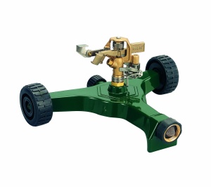 Sprinkler de gradina Orbit 56186N, 3 brate, cu roti, din alama