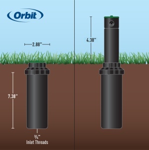 Sprinkler Rotor Orbit Voyager 4 Inch, 2 bucati, ajustabil, pentru irigare eficienta - Img 7