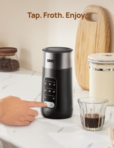 Spumant de lapte Dreo, spumant electric 8 in 1 pentru cafea Latte Art, spumant cald si rece de 255,1 g/270 ml, incalzitor automat de lapte pentru lapte si lapte nelactat cu LED, usor de instalat - Img 7
