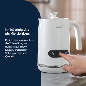 Spumator de lapte DeLonghi LatteMix EMF3.W, 250ml, alb, 3 functii - Img 3