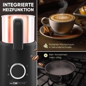 Spumator de lapte electric Clatronic MS 3812 functie de incalzire 740 ml spuma calda si rece - Img 2