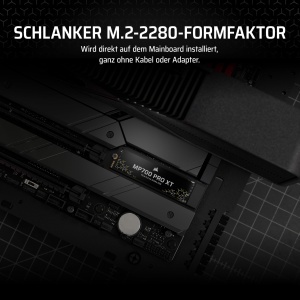 SSD Corsair MP700 PRO XT 2TB PCIe 5.0 NVMe M.2, 14900 MBs, Negru - Img 6
