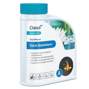Stabilizator de apa OASE AquaActiv OptiPond 500 ml pentru iazuri si fantani