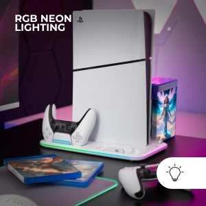 Stand multifunctional pentru PS5 Mars Gaming MPS5-B2, cu racire, RGB si suport pentru casti - Img 4
