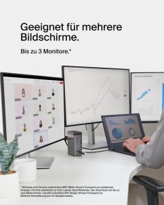 Statia de andocare Belkin USB-C 11-in-1 Pro GaN, 150 W, suport pentru 3 monitoare - Img 7