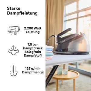 Statie de calcat Braun CareStyle 3 IS3257BK, 2200W, 1.8L, Negru - Img 6