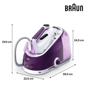Statie de calcat Braun CareStyle 5 IS5247VI 2400W Abur vertical Rezervor 2L Violet - Img 2