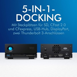 Statie de docking externa LaCie 1big Dock SSD Pro 2TB, Thunderbolt 3, 2800 MBs - Img 3