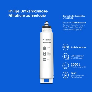 Statie de filtrare apa Philips ADD6901HBK01, 4 litri, 4 temperaturi, UV-C, negru - Img 2