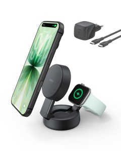 Statie de incarcare inductiva Belkin UltraCharge Pro 2-in-1, 25W, negru