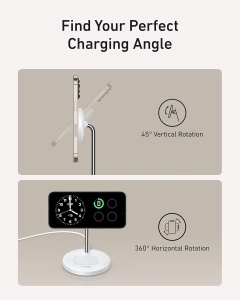 Statie de incarcare wireless Anker MagGo 15W, 2-in-1, pentru iPhone si AirPods - Img 4