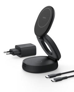 Statie de incarcare wireless Belkin BoostCharge 2-in-1, 15W, MagSafe, negru - Img 9