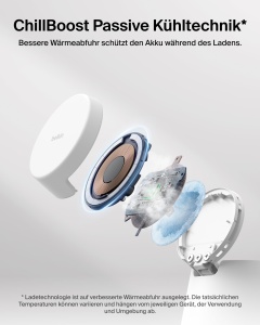 Statie de incarcare wireless Belkin UltraCharge 3-in-1, 25W, alba - Img 8
