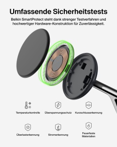 Statie de incarcare wireless Belkin UltraCharge 3-in-1, 25W, negru - Img 6