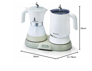 Statie de mic dejun Ariete 1344, 3 produse in 1: Spumant de lapte Moka cald si rece, 500W, 4/2 cani, mentine cafeaua calda, 5 functii, alb - Img 5