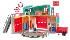 Statie de Pompieri Simba - Feuerwehrmann Sam - Sunete si Lumini, Figurina Inclusa, Accesorii