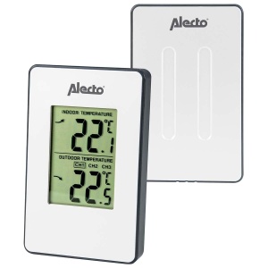 Statie Meteo Alecto WS-1050 cu Sensor Extern Fara Fir, Display Mare, Alb - Img 3