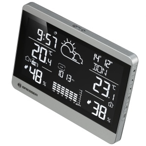 Statie Meteo Bresser ClimateTemp NDH-NEO, Display Elegant, Culoare ArgintieNeagra, Cu Senzor Exterior - Img 5