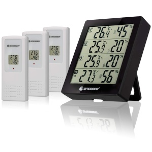 Statie Meteo Bresser Temeo Hygro Quadro cu 3 Senzori Externi pentru Masurarea Temperaturii si Umiditatii