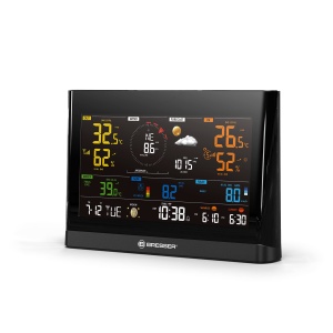 Statie meteo Bresser WLAN Comfort 7-in-1 cu senzor profesional si display color 57 inch Negru - Img 4