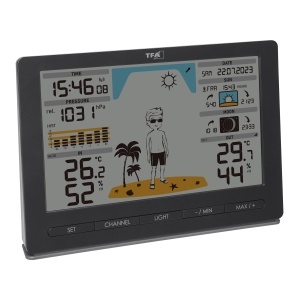 Statie meteo TFA Dostmann METEO JACK 35109701 cu senzor extern afisaj digital negru - Img 7