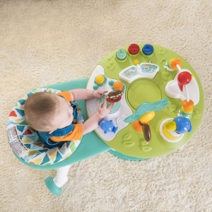 Station de joaca Bright Starts Around We Go Tropic Cool 2-in-1, Verde, cu 10 activitati - Img 5