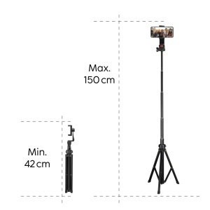 Stativ foto Hama Rotary Smartphone II, 150 cm, cu Bluetooth si suport pentru smartphone - Img 6