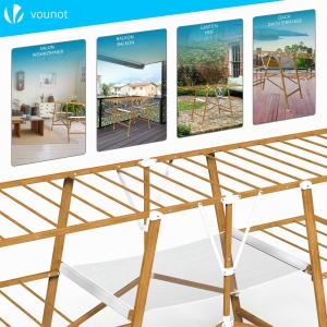 Stativ pentru rufe VOUNOT, model klappbar, lungime 24 m, din otel inoxidabil - Img 7