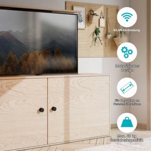 Stativ TV Motorizat Nedis TVSM5840BK - 37-80, Greutate Maxima 60 kg, Culoare Negru - Img 2