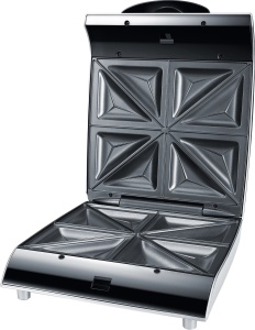 Steba SG40 Sandwich Maker / 4 x 2 XXL Big American Toast / 1200 W Argintiu - Img 3