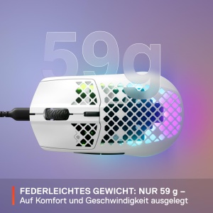 SteelSeries Aerox 3 Mouse Gaming RGB 8500 DPI Design Usor Snow - Img 5