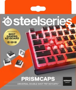 SteelSeries PrismCaps - Set de taste dublu cu aspect de "budinca" - Compatibilitate cu toate tastaturile mecanice majore - Piston MX - Negru (aspect de tastatura germana) - Img 10