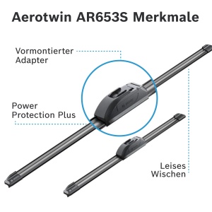 Stergatoare Bosch Aerotwin AR653S, lungime 650mm400mm, set pentru parbriz - Img 6