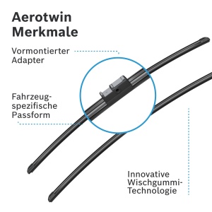 Stergator de parbriz Bosch Aerotwin A950S, 700mm, set 2 bucati - Img 5