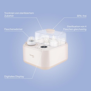 Sterilizator cu aburi Lionelo SteamUp 3in1 pentru biberoane, 4 biberoane, BPA-free - Img 9